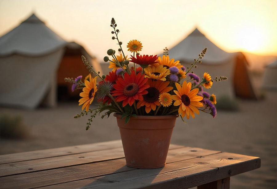 Why Flowers and Desert Camps Are the Perfect Celebration Combo